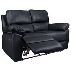 Argos Home Toby Faux Leather 2 Seater Recliner Sofa - Black