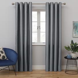 Argos Home Faux Silk Lined Eyelet Curtains