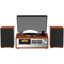Bush Classic Micro Combo Record Player - Wood / Black