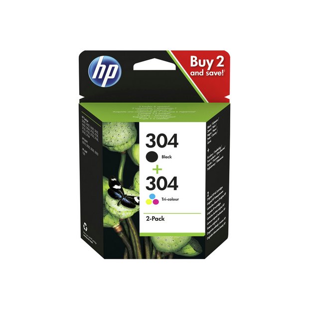 Original HP 304 / 304XL Black / Colour Ink Cartridges for Deskjet 2620  Printers