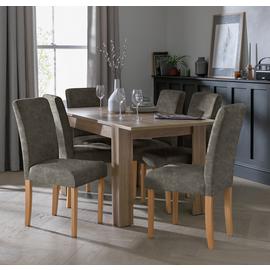 Argos Home Miami Extending Oak Dining Table & 4 Chairs
