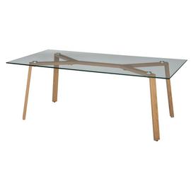 Argos Home Helena Coffee Table - Glass and Oak Effect
