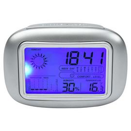 London Clock Company Silver Colour Weather Station