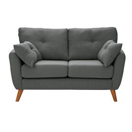 Argos Home Kari 2 Seater Fabric Sofa - Charcoal