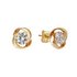 Revere 9ct Yellow Gold Cubic Zirconia Knot Stud Earrings