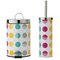 Argos Home Slow Close Bin and Toilet Brush Set - Spots