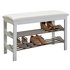 Argos Home Emilia 2 Shelf Shoe Rack - White & Chrome