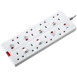 Masterplug 8 Socket 1m Extension Lead