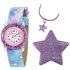 Tikkers Purple Glitter Space Time Teacher Watch Set