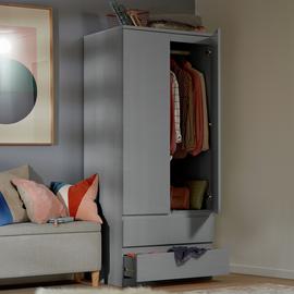 Argos Home Jenson 2 Door 2 Drawer Wardrobe - White Gloss