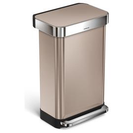 simplehuman 45 Litre Liner Pocket Kitchen Bin - Rose Gold