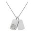 Sterling Silver Mens St.Christopher Dog Tag Pendant Necklace