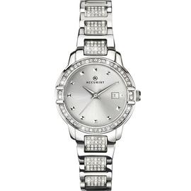 Accurist Ladies' Silver Coloured Stone Set Watch