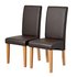Argos Home Pair of Skirted Dining Chairs - Chocolate