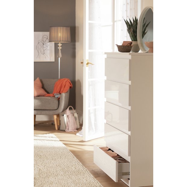 Argos white outlet drawers