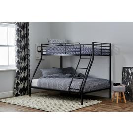 Argos Home Willen Black Triple Bunk Bed & Kids Mattress