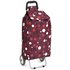 2 Wheel Folding Purple Spot Shopping Trolley