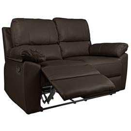 Argos Home Toby Faux Leather 2 Seater Recliner Sofa - Brown