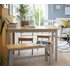 Argos Home Chicago Solid Wood Table, Bench & 2 Grey Chairs 