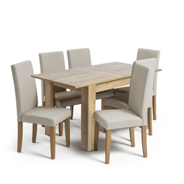 Argos dining table and deals 6 chairs