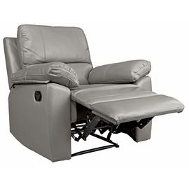Argos Home Toby Faux Leather Manual Recliner Chair - Grey