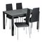 Argos Home Anton Glass Extending Table & 4 Black Chairs