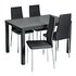 Argos Home Anton Glass Extending Table & 4 Black Chairs
