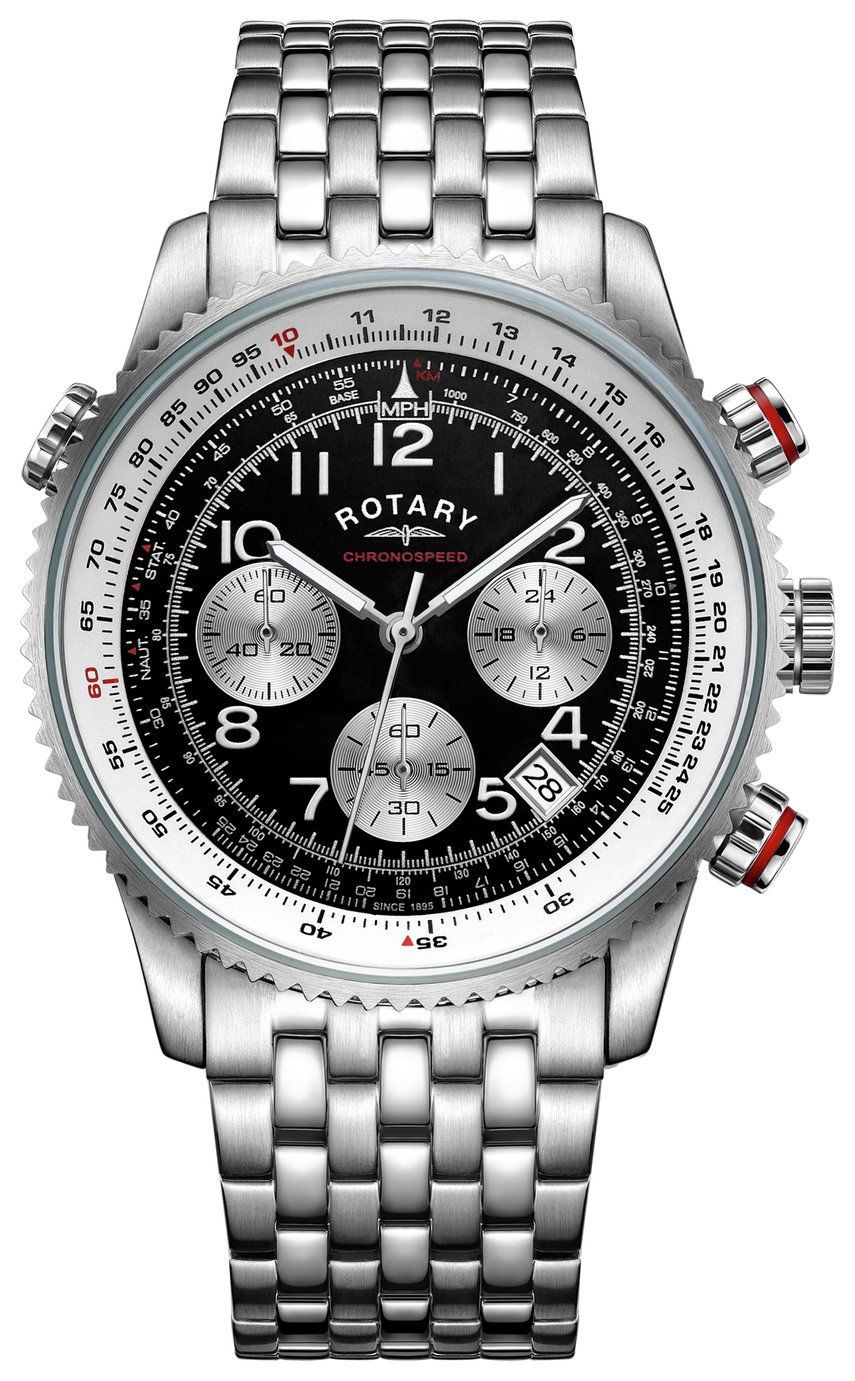 rotary pilot chronograph watch