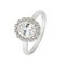 Revere Sterling Silver Vintage Style CZ Oval Halo Ring