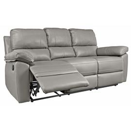 Argos Home Toby Faux Leather 3 Seater Recliner Sofa - Grey