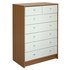 Argos Home Malibu Gloss 5+2Drw Chest of Drawers - White &Oak