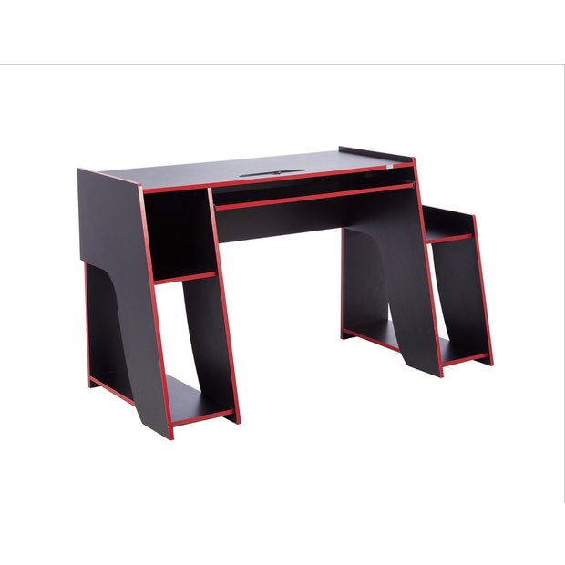 Buy Virtuoso Horizon Gaming Desk Red and Black Desks Argos