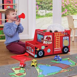Liberty House Toys Kids Fire Engine Toy Box - Red