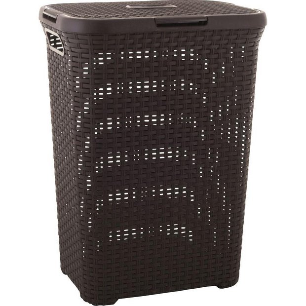 Buy Curver 40 Litre Rattan Hamper Dark Brown at Argos.co.uk Your Online Shop for Linen baskets