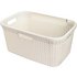 Curver 45 Litre Rattan Style Laundry Basket - Cream