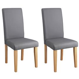 Argos Home Pair of Midback Dining Chairs - Grey