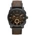 Fossil Machine Men's Brown Leather Strap Chronograph Watch