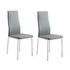 Argos Home Tia Pair of Chrome and Grey Dining Chairs