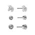 Emoji Cubic Zirconia Set of 3 Stud Earrings