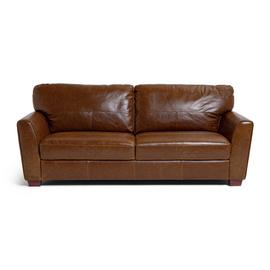 Habitat Milford Leather 4 Seater Sofa - Tan