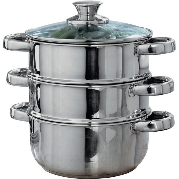 Buy HOME 18cm Stainless Steel 3 Tier Steamer at Argos.co.uk Your