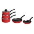 Argos Home 5 Piece Aluminium Pan Set - Red