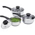 Simple Value 3 Piece Stainless Steel Pan Set