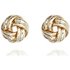 Anne Klein Gold Colour Double Knot Stud Earrings