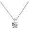 Revere Silver Round Cubic Zirconia Pendant 18 Inch Necklace