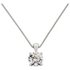 Revere Silver Round Cubic Zirconia Pendant 18 Inch Necklace