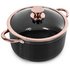 Tower Linear 24cm Casserole DishBlack and Rose Gold