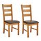 Argos Home Farmhouse Pair of Solid Oak Dining Chairs
