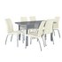 Argos Home Lyssa Grey Gloss Extending Table & 6 Milo Chairs