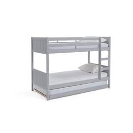 Habitat Detachable Bunk Bed, Trundle & 3 Mattresses -Grey